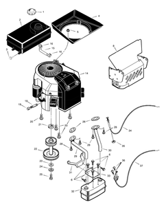 Engine Mount Assembly Diagram and Parts List for 425603X99A 2003 Briggs and Stratton Lawn Tractor